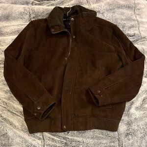 Men's Docker’s Brown Jacket with Shearling Collar